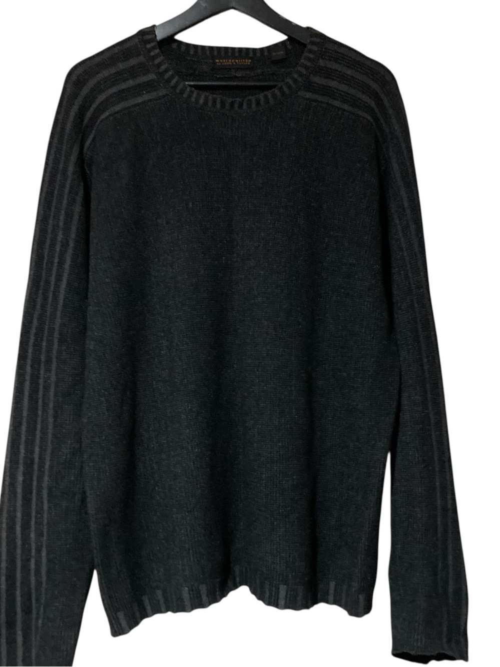 Metropolitan By Lord & Taylor Men's Charcoal Black Crewneck Sweater